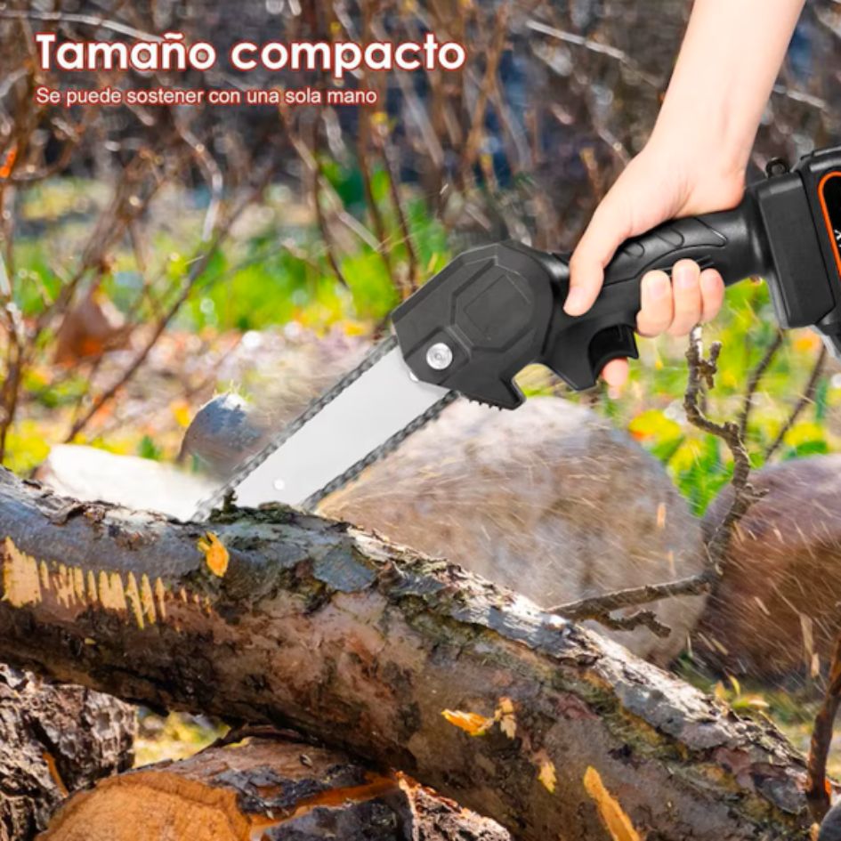 Mini motosierra de mano con estuche 🪓