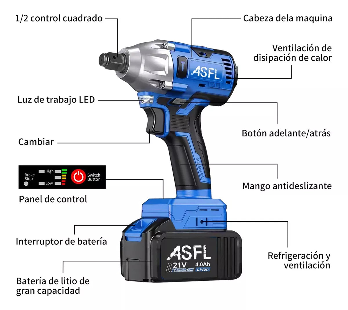 Llave Pistola De Impacto 2 Baterias 🔧