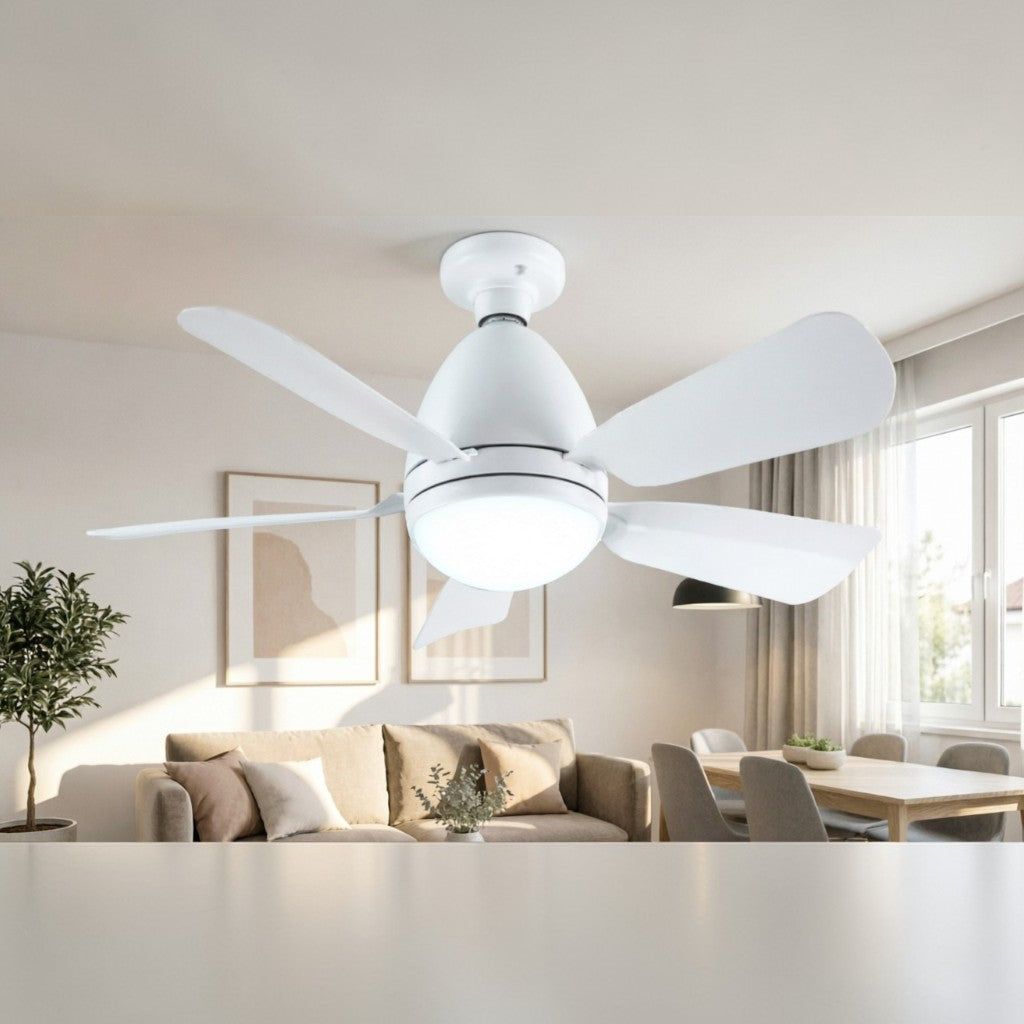 Ventilador con foco led 2 en 1