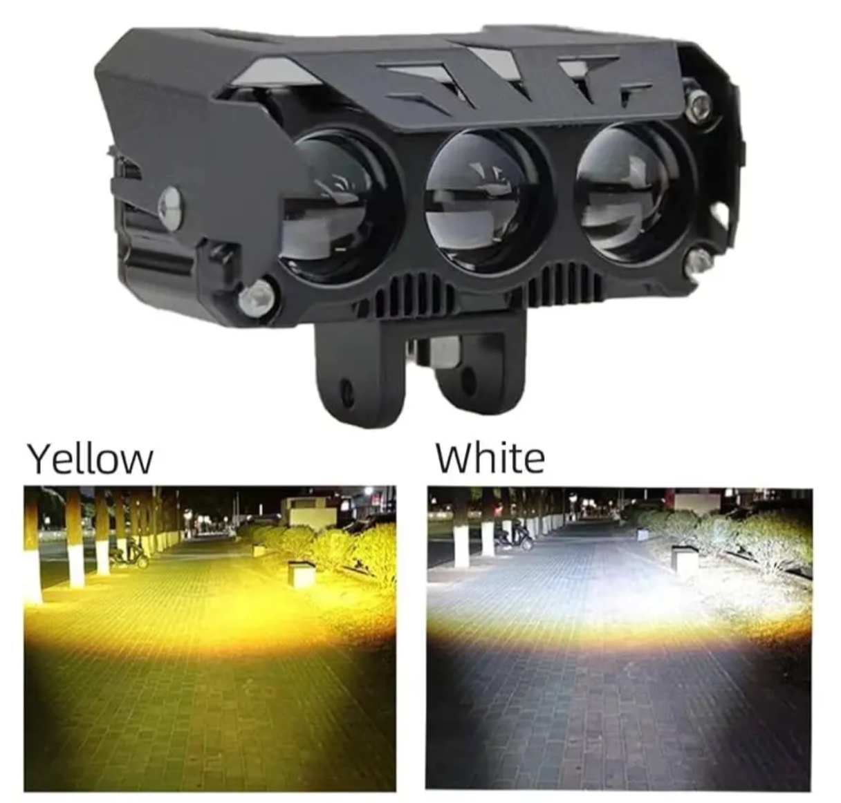 Faros Led Auxiliar 3 lupas con 2 Intensidades