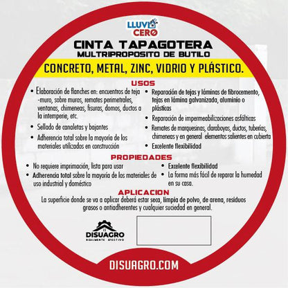 Cinta Tapagoteras Impermeabilizante 5 Cm