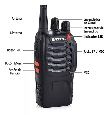 Kit 2 Radios Walkie Talkie recargables originalwok 📶
