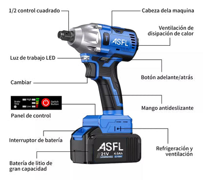 Llave Pistola De Impacto 2 Baterias 🔧