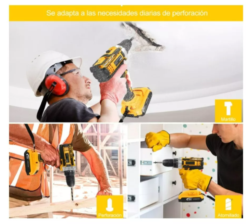Taladro Electrico Inalambrico 2 Baterias 🔋 strongtool®