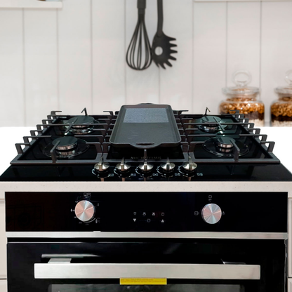 Estufa vidrio templado 5 quemadores con comal integrado 🔥🍳