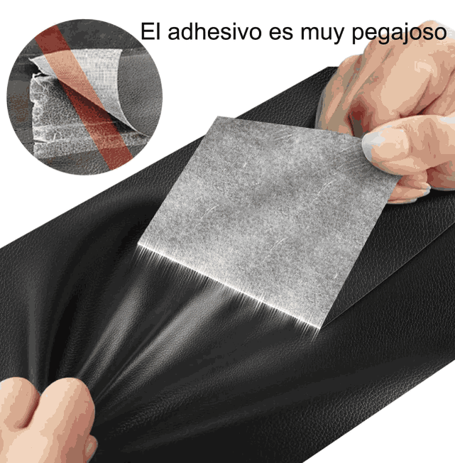Rollo Reparador Autoadhesivo Para Cuero negro 50x140 cm