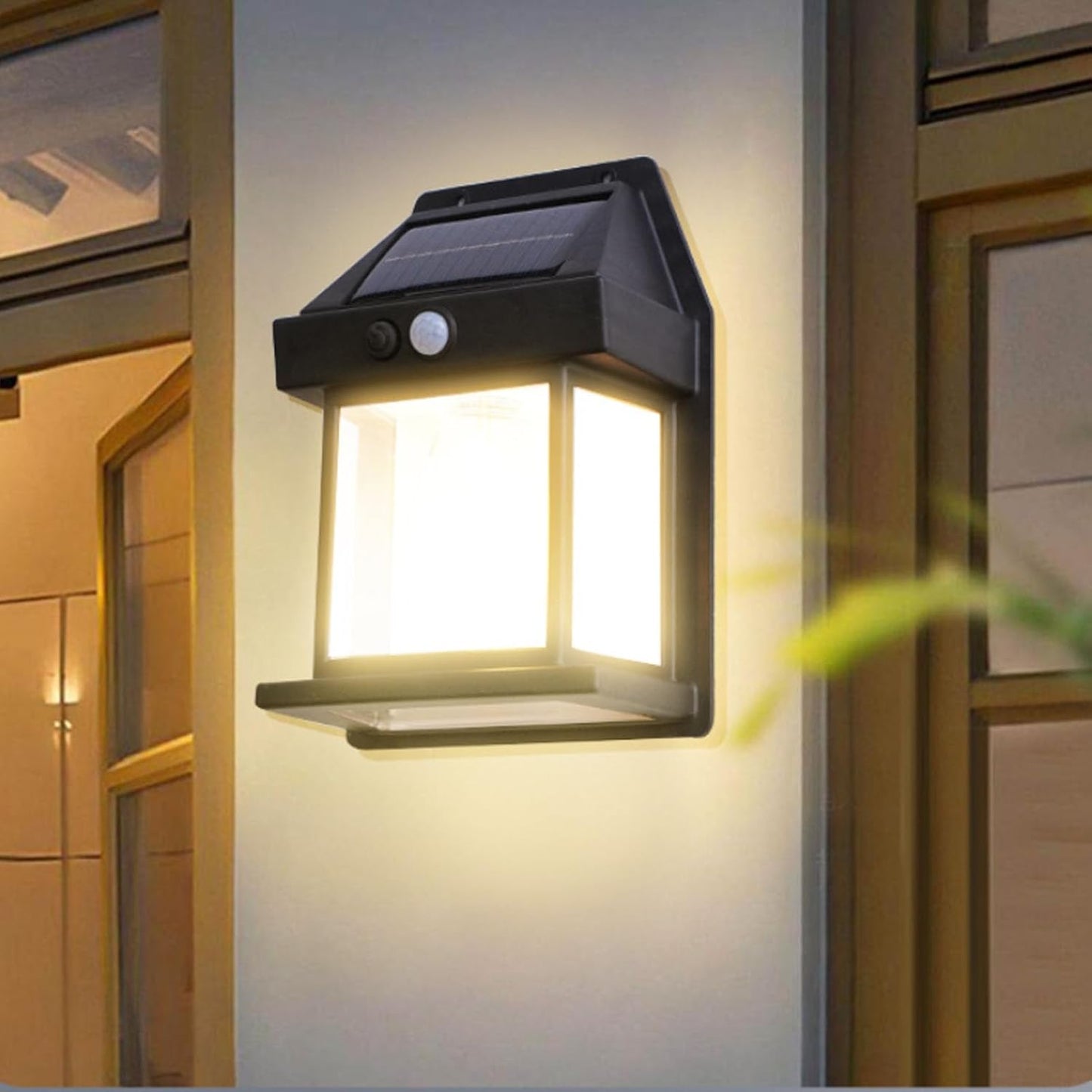 2x1 lampara solar led con sensor 🕯💡