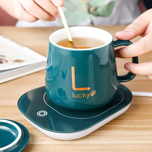 Taza Con Base Calentadora 🍵