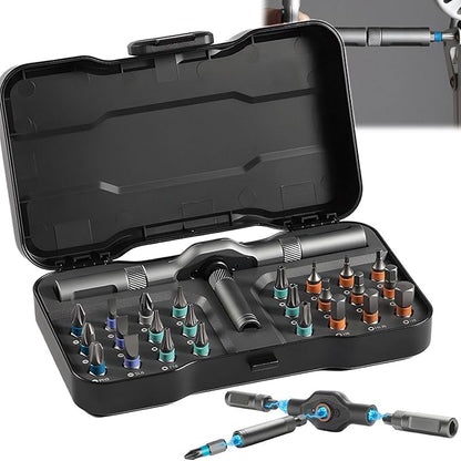 Destornillador de Trinquete Magnético 24 en 1 I Kit Profesional de Precisión 🛠