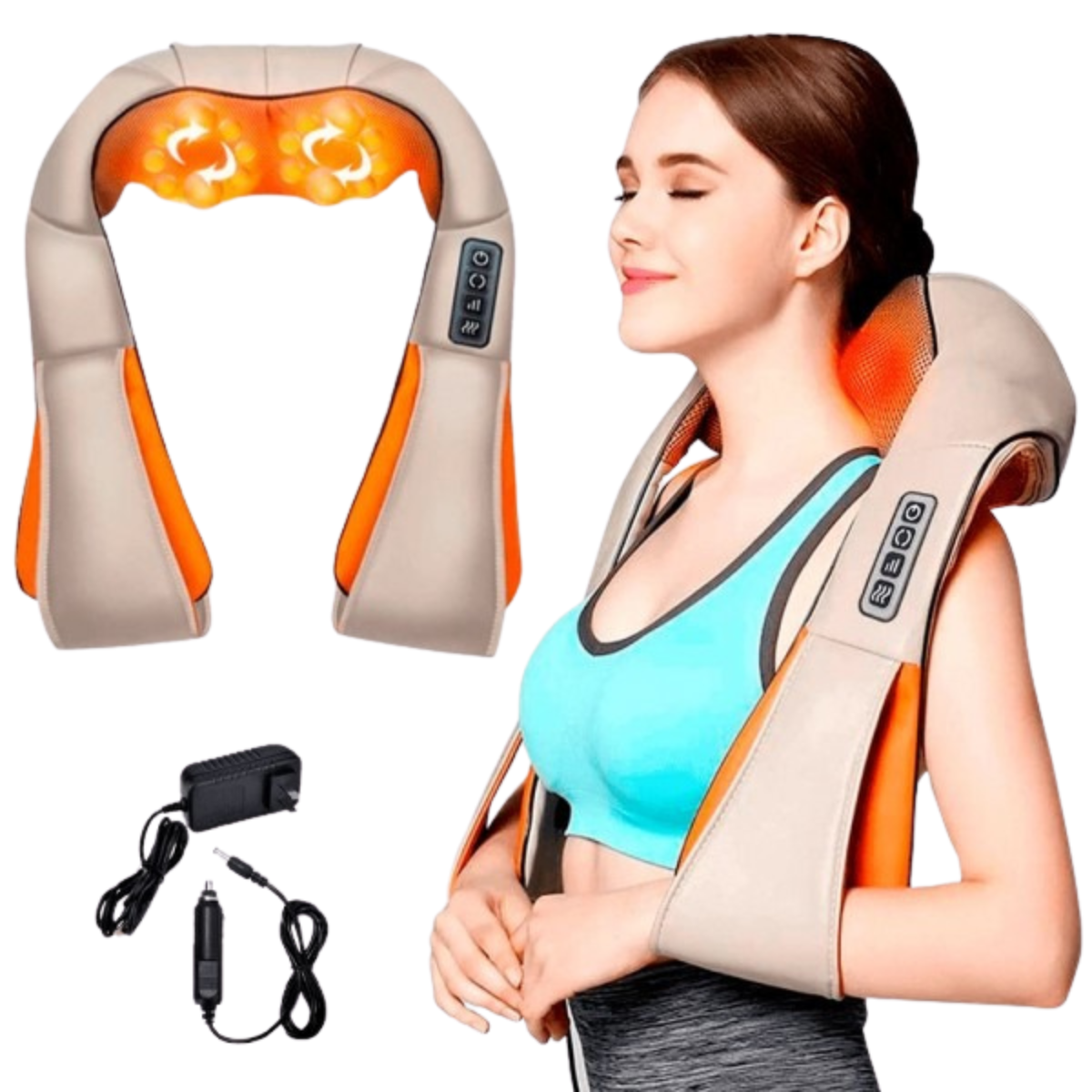 Masajeador de Cuello y Hombros 3D con calor 🔥💆‍♂️