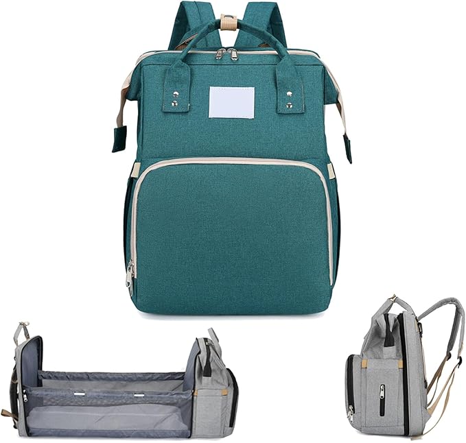 👶 Mochila Pañalera Expandible con Cuna Portátil 3 en 1 para Bebé