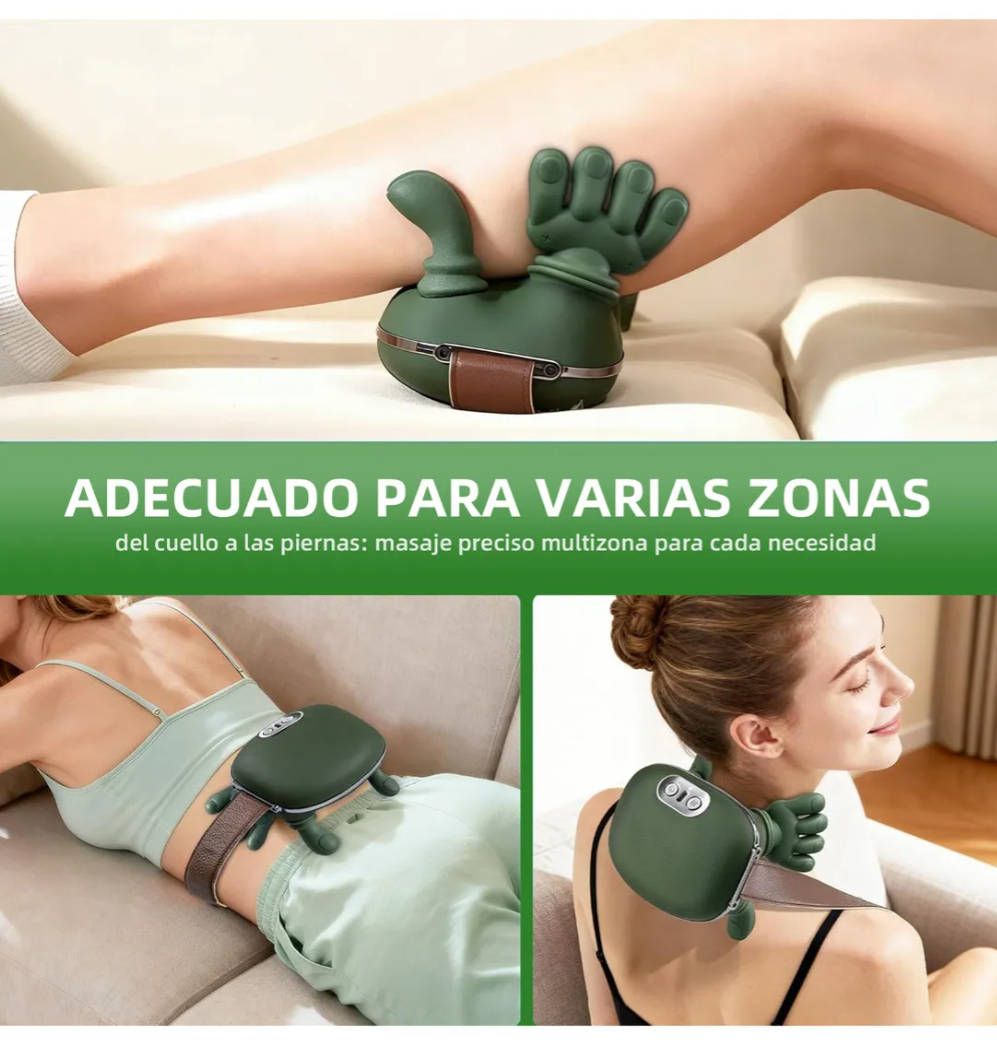 Masajeador de Cuello con Calor y Dedos 4D 💆🏻‍♂️💆🏻‍♀️