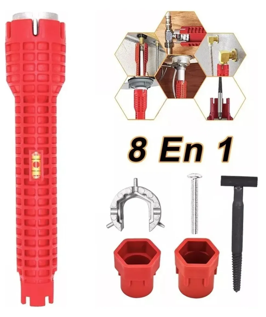 Llave Multifuncional 8 En 1 De Fregadero 🛠