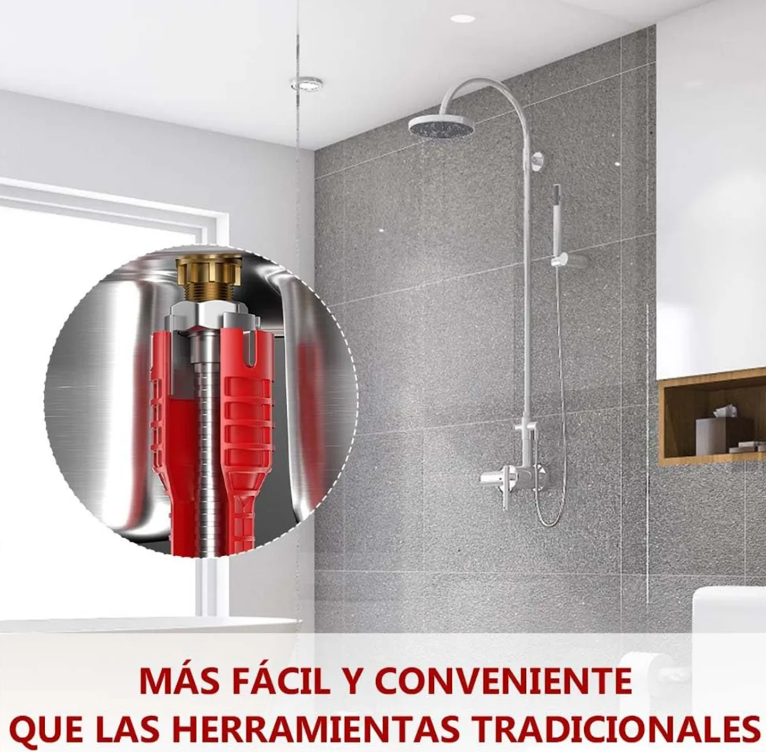 Llave Multifuncional 8 En 1 De Fregadero 🛠
