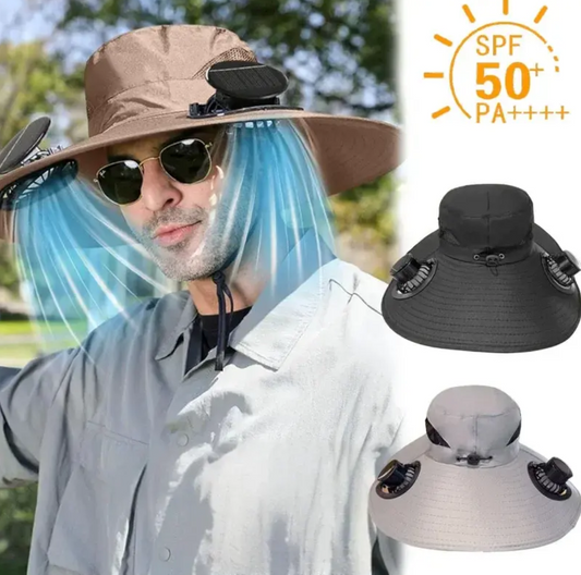 Ventilador Usb Sombrero Para Sol
