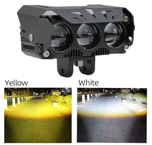 Faros Led Auxiliar 3 lupas con 2 Intensidades