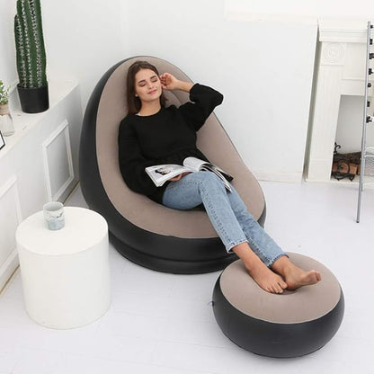Sillón Inflable con Reposapiés conforthome® 🏡