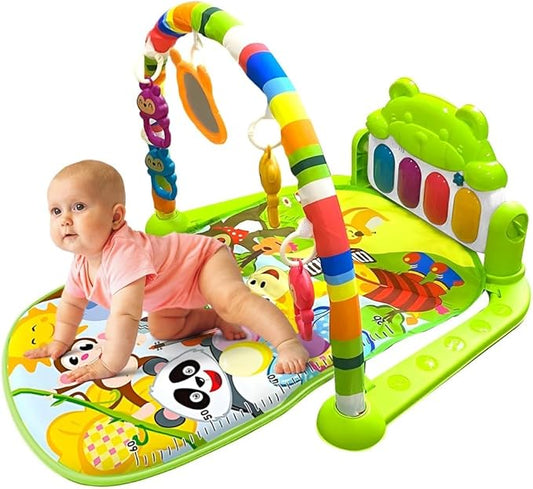 Gimnasio Para Bebés Con Piano y Juguetes 👶🎹🎵