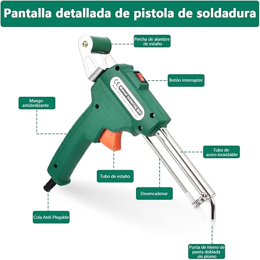 kit 2x1 Pistola Cautin Para Soldadura Estano 🥽⚡