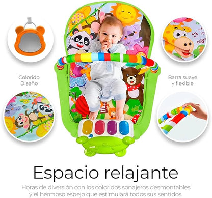 Gimnasio Para Bebés Con Piano y Juguetes 👶🎹🎵