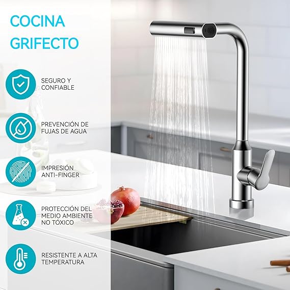 Grifo Largo Giratorio 360° 🚿