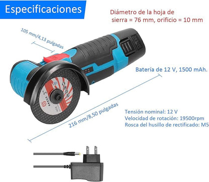 Amoladora Angular Esmeril Cortador 2 Baterias 🪓