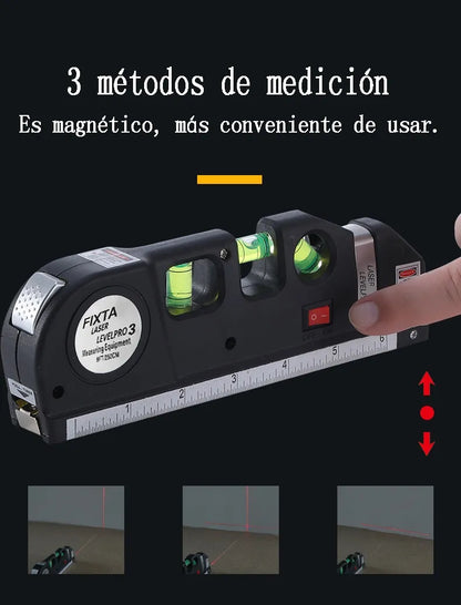 Nivel Laser Con Metro Y Tres Burbujas 🛠