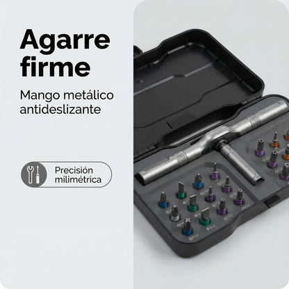 Destornillador de Trinquete Magnético 24 en 1 I Kit Profesional de Precisión 🛠