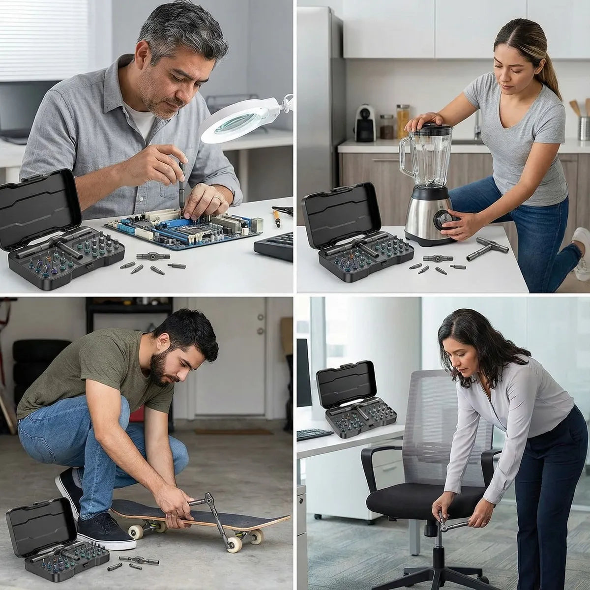 Destornillador de Trinquete Magnético 24 en 1 I Kit Profesional de Precisión 🛠