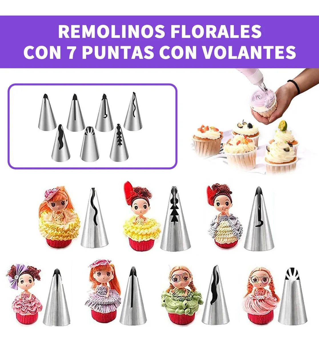 Kit Pasteleria y Reposteria 137 Piezas con Base Giratoria 🥧