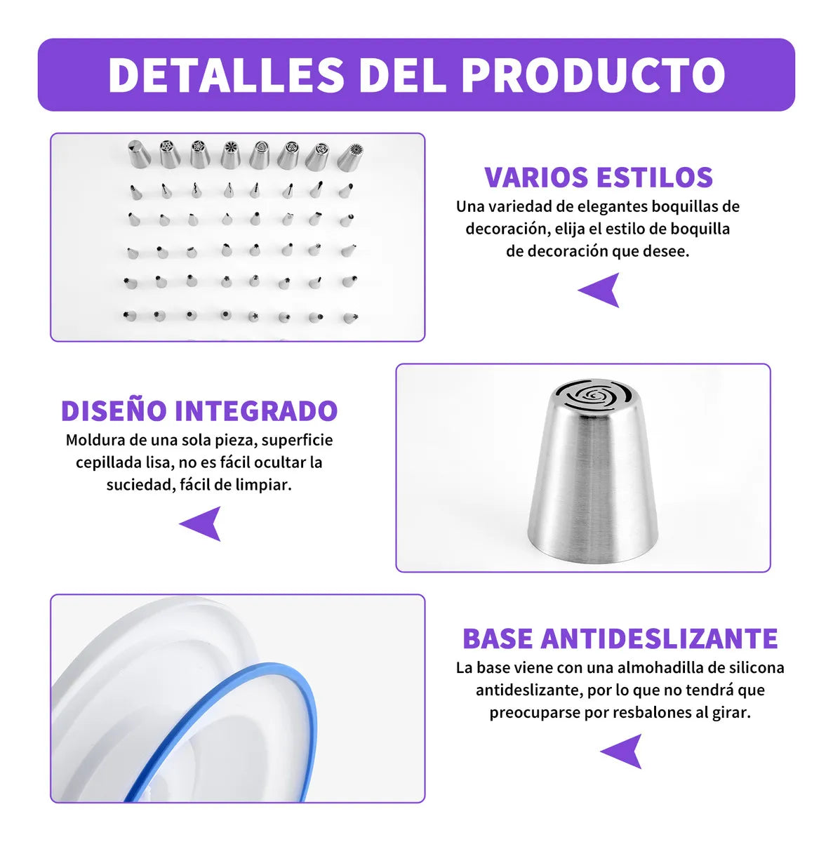 Kit Pasteleria y Reposteria 137 Piezas con Base Giratoria 🥧