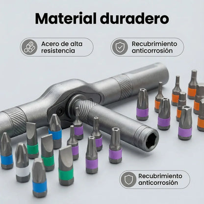 Destornillador de Trinquete Magnético 24 en 1 I Kit Profesional de Precisión 🛠