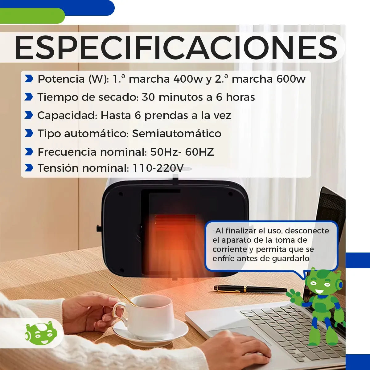 Secadora Eléctrica Plegable para ropa y zapatos 👕👞