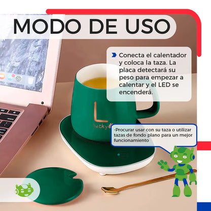 Taza Con Base Calentadora 🍵