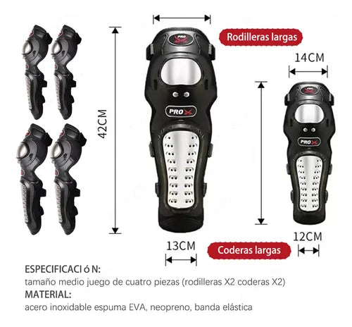 Rodilleras Y Coderas Motociclista Proteccion 🛵