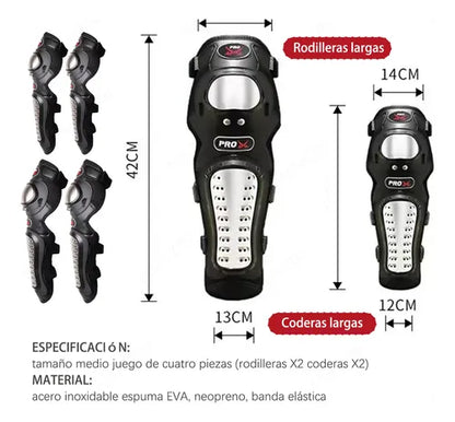 Rodilleras Y Coderas Motociclista Proteccion 🛵