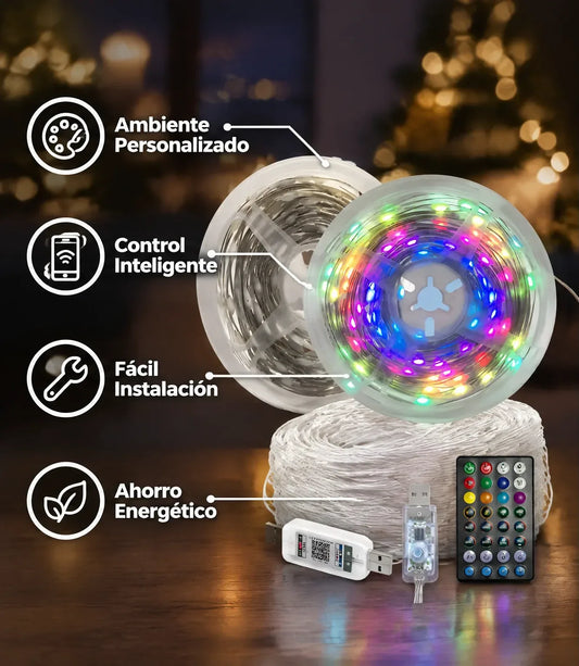 Luces Led inteligente 5 metros + Control Remoto