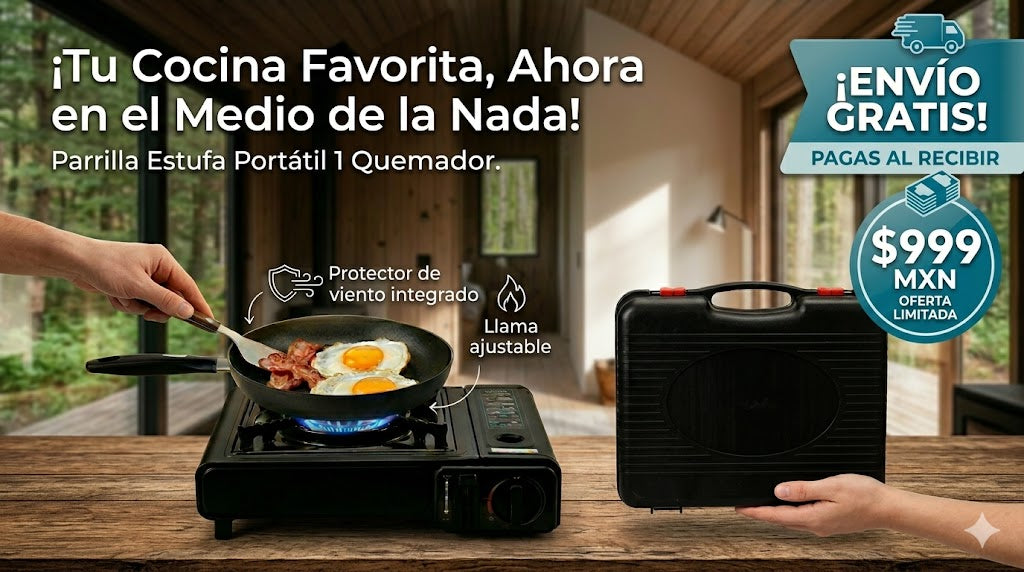 Estufa Portátil Premium 1 quemador + Maletín de Regalo 🌲🔥
