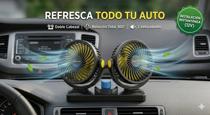 Ventilador Doble Para Coche De 360° confortcar 🌬️🚗